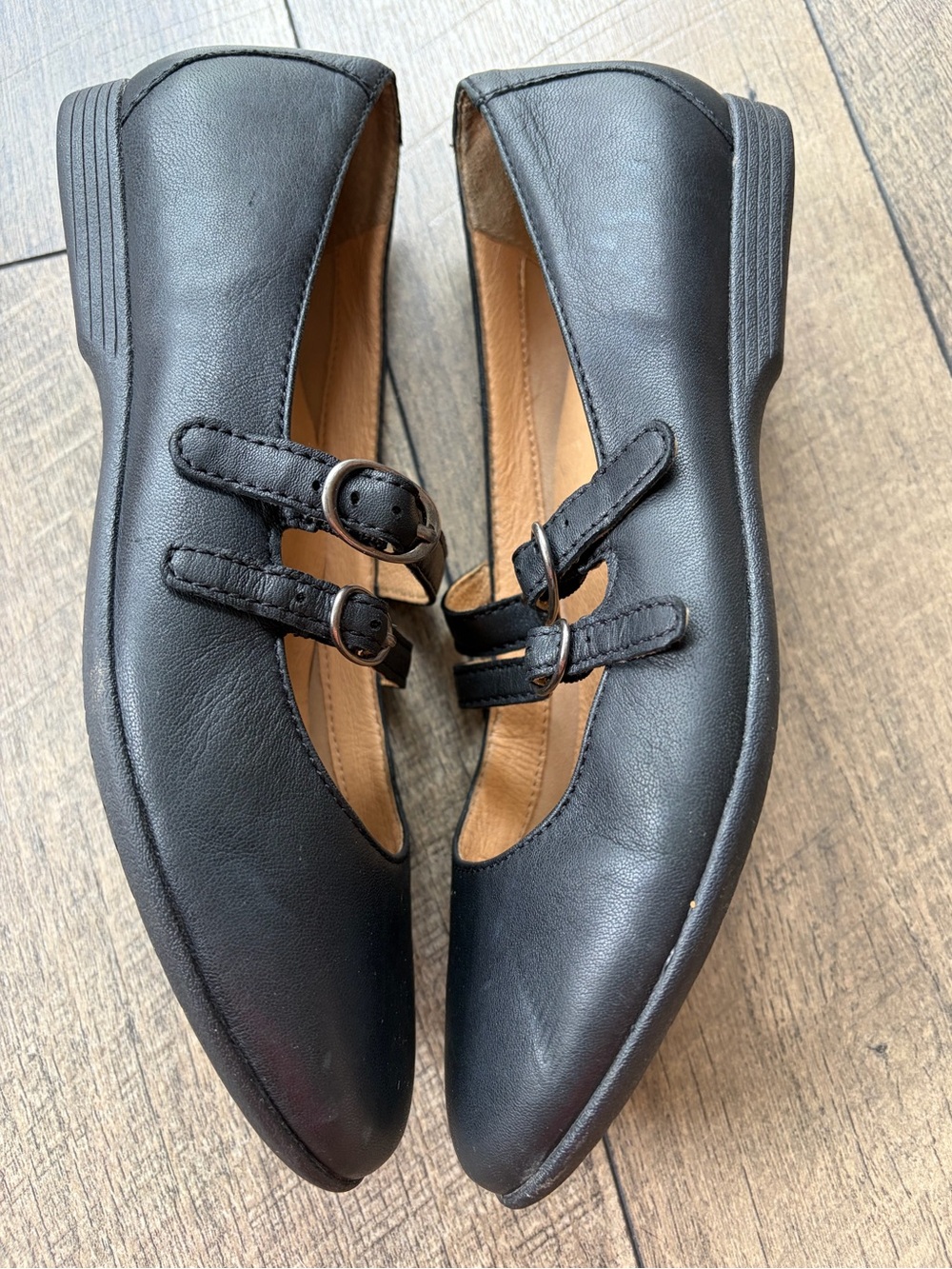 Dansko Leeza Black Leather Ballerina Flats size 37 - Picture 4 of 8